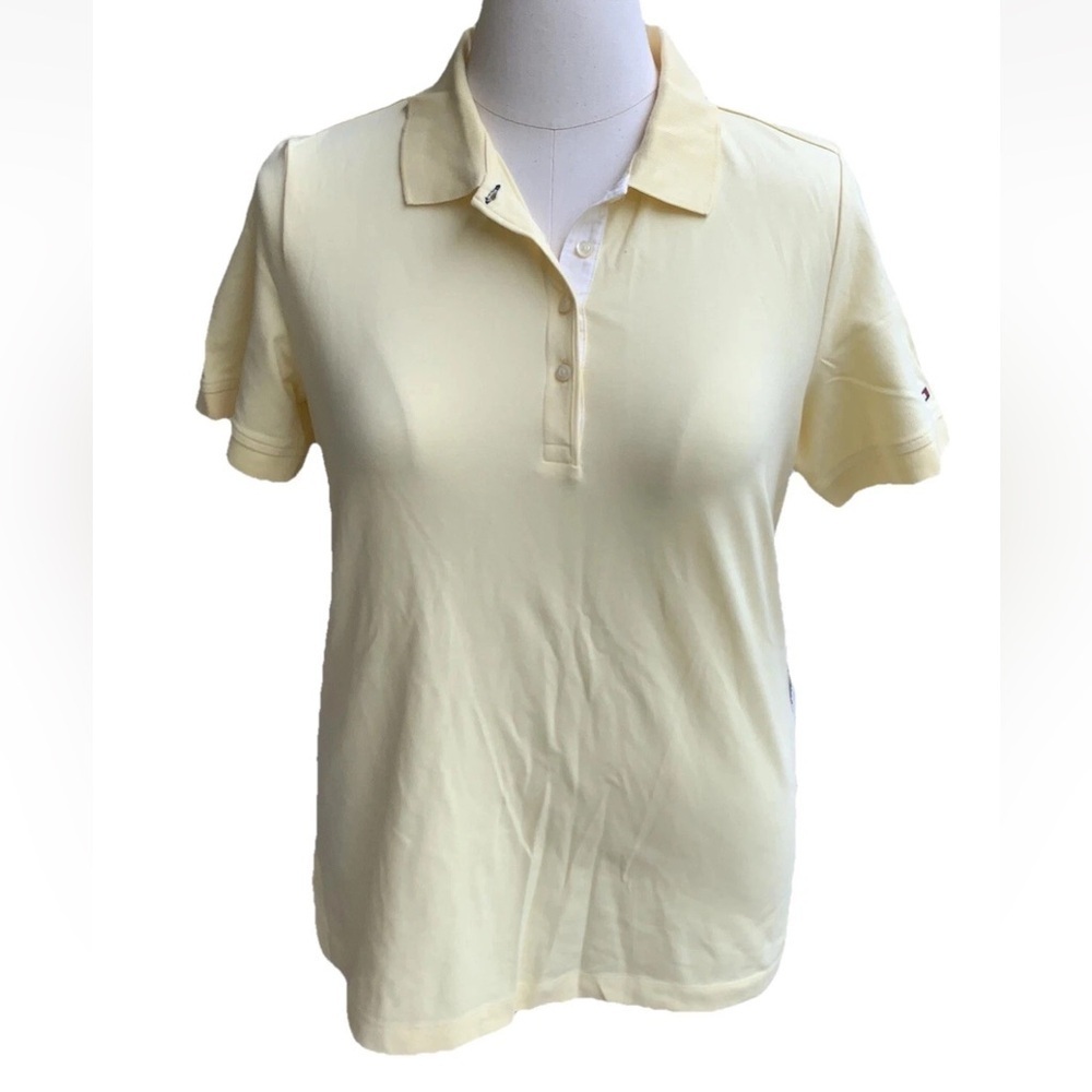 NWT Tommy Hilfiger Woman Plus 1X Golf Polo Shirt S/Sleeve Butter Yellow Tennis